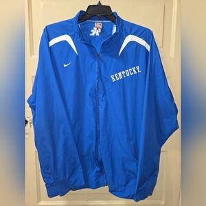 NIKE Team University Of Kentucky Windbreaker Track Zip Up Jacket Size: XXL